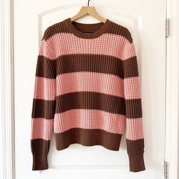 AIME LEONE DORE Chunky Striped Knit Crewneck Sweater - Picture 2 of 9